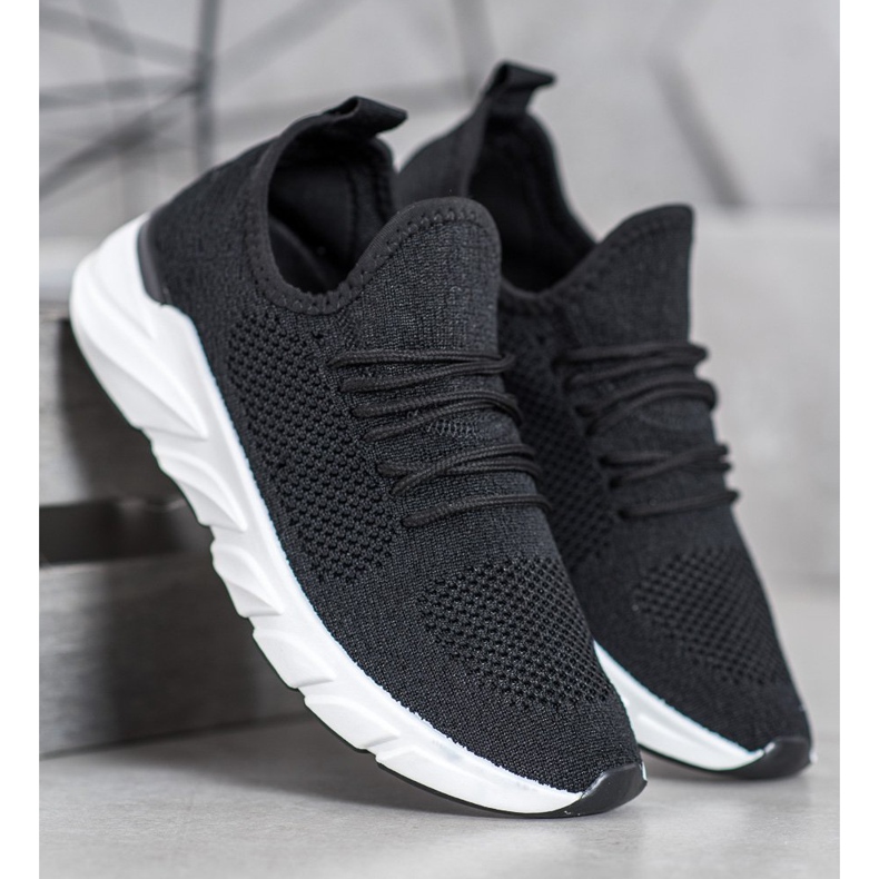 Lemax Textil cipők a platformon fekete 2