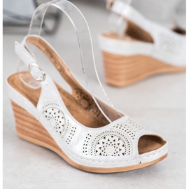 Evento Áttört szandál Eco bőrrel szürke 1