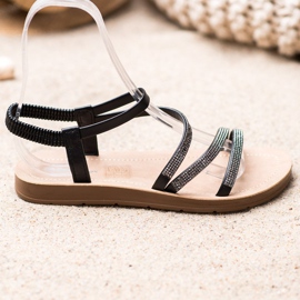 Sea Elves Elegáns csúszós szandál fekete 1