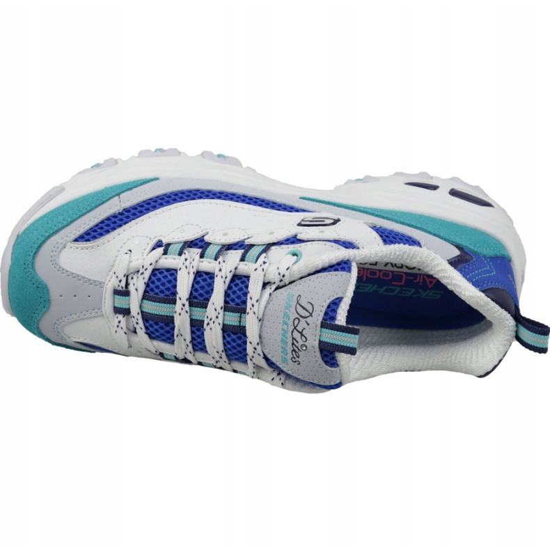 Skechers D'Lites Second Chance W 13146-WBL fehér kék sokszínű 2