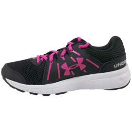 Under Armour W Dash Rn 2 W 1285488-003 cipő fekete rózsaszín 1