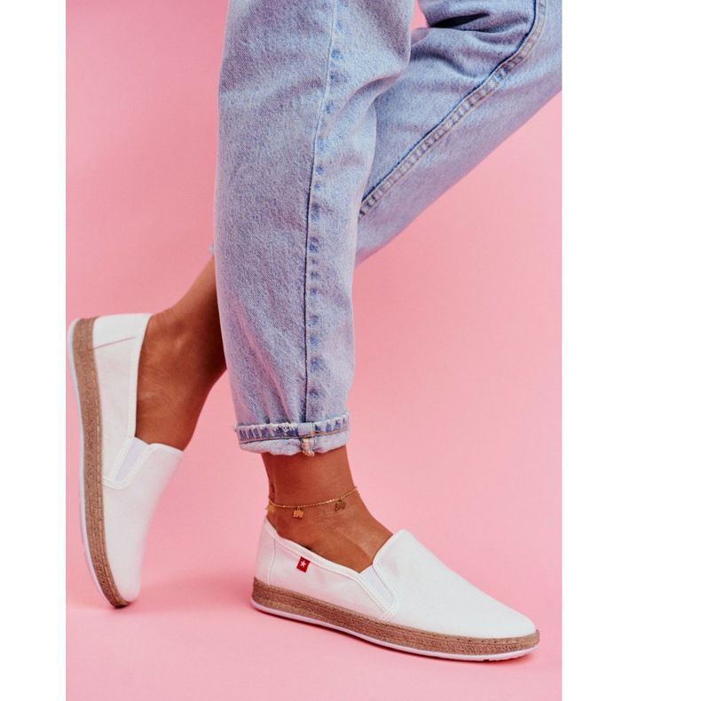 Női espadrilles Big Star Slip-on White FF276038 fehér 2