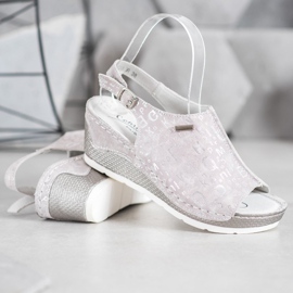 Filippo Bőrrel bevont szandál szürke 1