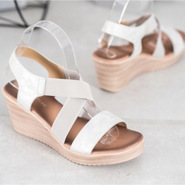 Sea Elves Alkalmi csúszás szandálban bézs ezüst 1