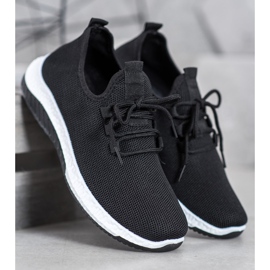 SHELOVET Fekete áttört cipő 1