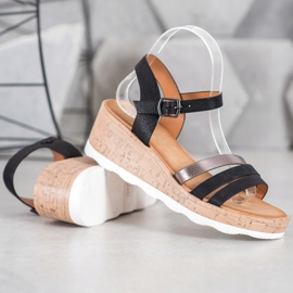 Weide Fekete ék szandál 1