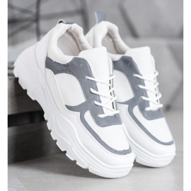 SHELOVET Divatos fűzött cipők fehér 1