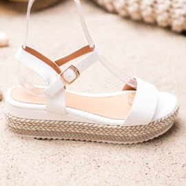 Weide Fehér szandál dekoratív platformmal 1