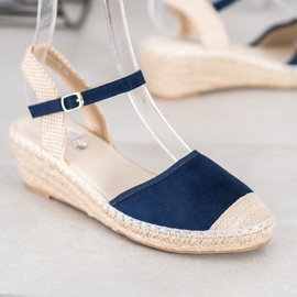 Best Shoes Espadrilles sötétkék szandál 1