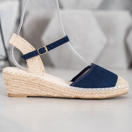 Best Shoes Espadrilles sötétkék szandál 2
