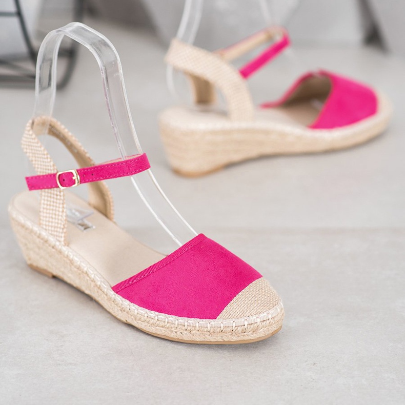 Best Shoes Espadrilles rózsaszín szandál 1
