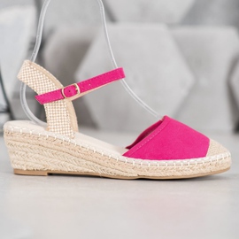 Best Shoes Espadrilles rózsaszín szandál 2