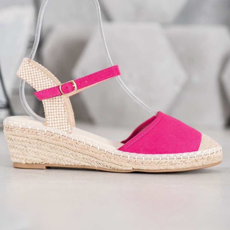 Best Shoes Espadrilles rózsaszín szandál 2