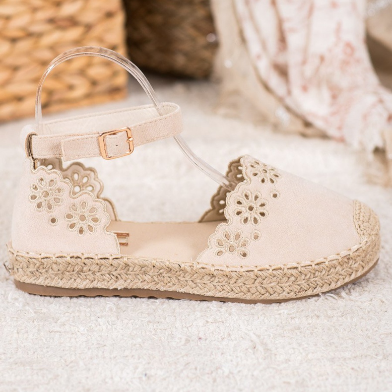 Seastar Espadrilles áttört mintával barna 2