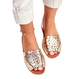 Evento Női arany felcsúsztatható szandál Szeretem a nyarat aranysárga 3