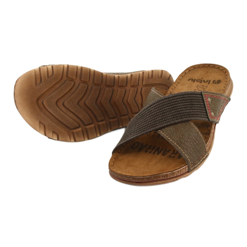 Férfi barna Inblu GG011 papucs 3