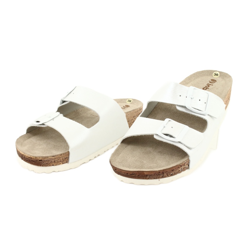 Női papucs fehér gyöngyház Inblu NM019 sokszínű 2