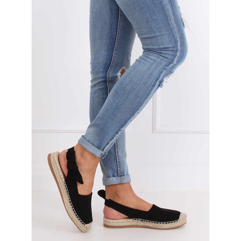 Fekete női espadrilles 3016 Black 2