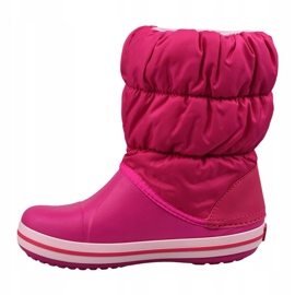 Crocs Winter Puff Boot Jr 14613-6X0 fekete rózsaszín 1