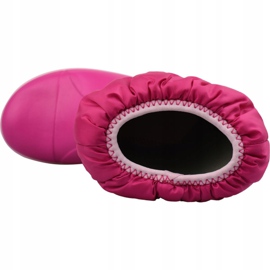 Crocs Winter Puff Boot Jr 14613-6X0 fekete rózsaszín 2