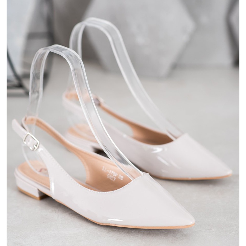 Seastar Lakkbőr szivattyúk szabad sarokkal szürke 1