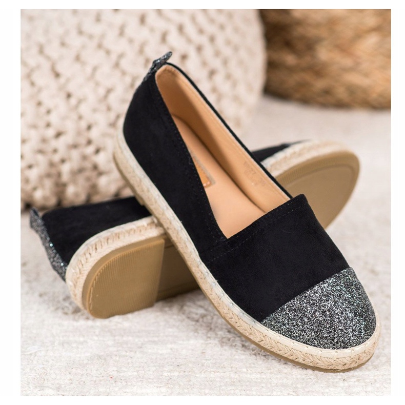 Seastar Espadrilles csillogással fekete 2