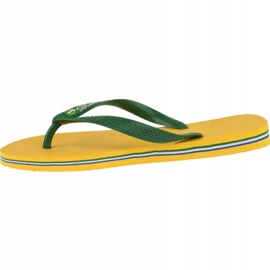 Havaianas Brasil Logo M 4110850-1652 papucs zöld sárga 1