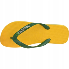 Havaianas Brasil Logo M 4110850-1652 papucs zöld sárga 2