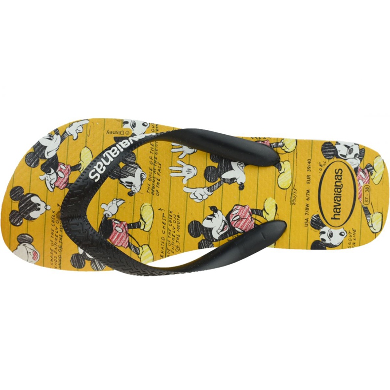 Havaianas Disney Stylish 4123500-3624 papucs fekete sárga 2