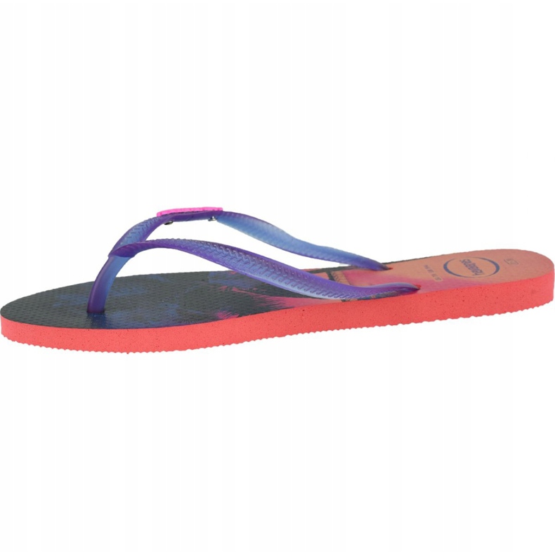 Havaianas Slim Paisage 4132614-6024 papucs sötétkék rózsaszín 1