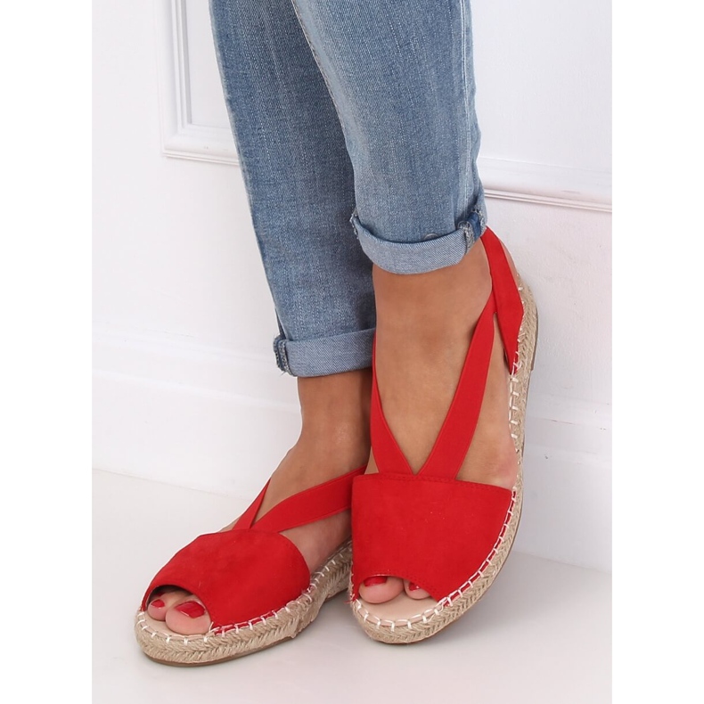 Piros női espadrilles 0M815 Red 2