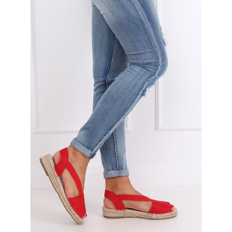 Piros női espadrilles 0M815 Red 1
