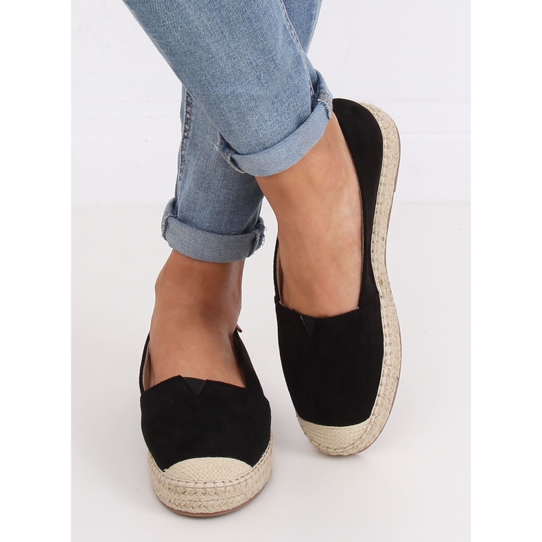 Klasszikus fekete espadrilles 99-23A Black 1 Klasszikus fekete espadrilles 99-23A Black 1