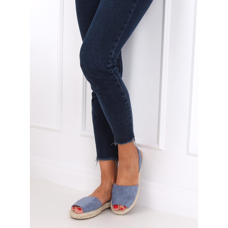 Kék 99-26A Kék espadrilles 2
