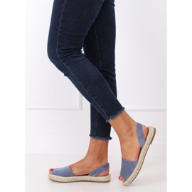 Kék 99-26A Kék espadrilles 1