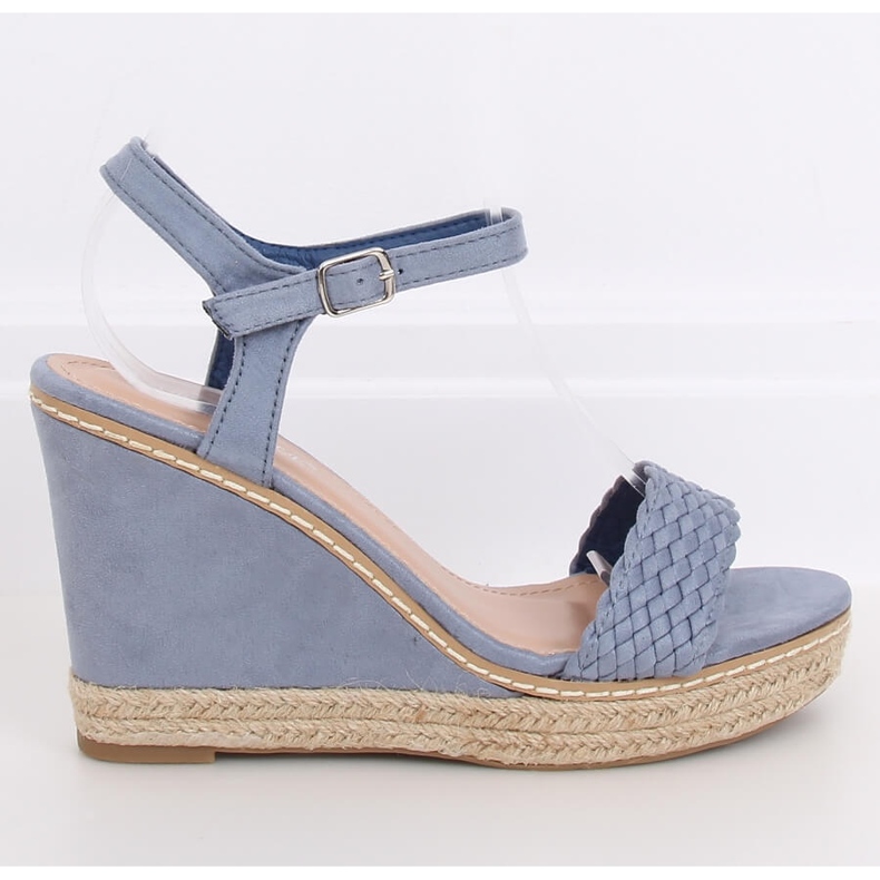 Kék Espadrilles ékeken, kék 100-937SC-1 Kék 2