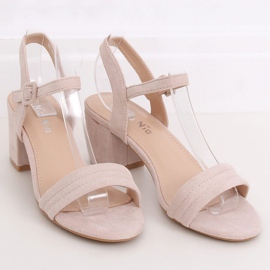 Bézs magas sarkú szandál 99-61A Bézs 1