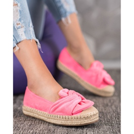 Seastar Velúr espadrillák a platformon rózsaszín 1
