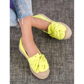Seastar Velúr espadrillák a platformon sárga 1