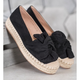 Seastar Velúr espadrillák a platformon fekete 2