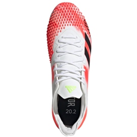 Adidas Predator 20.2 Fg M EG0904 futballcipő fehér piros 1