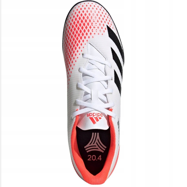 Adidas Predator 20.4 Tf M EG0925 futballcipő piros fehér 2