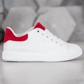 SHELOVET Alkalmi sportcipő fehér piros 2