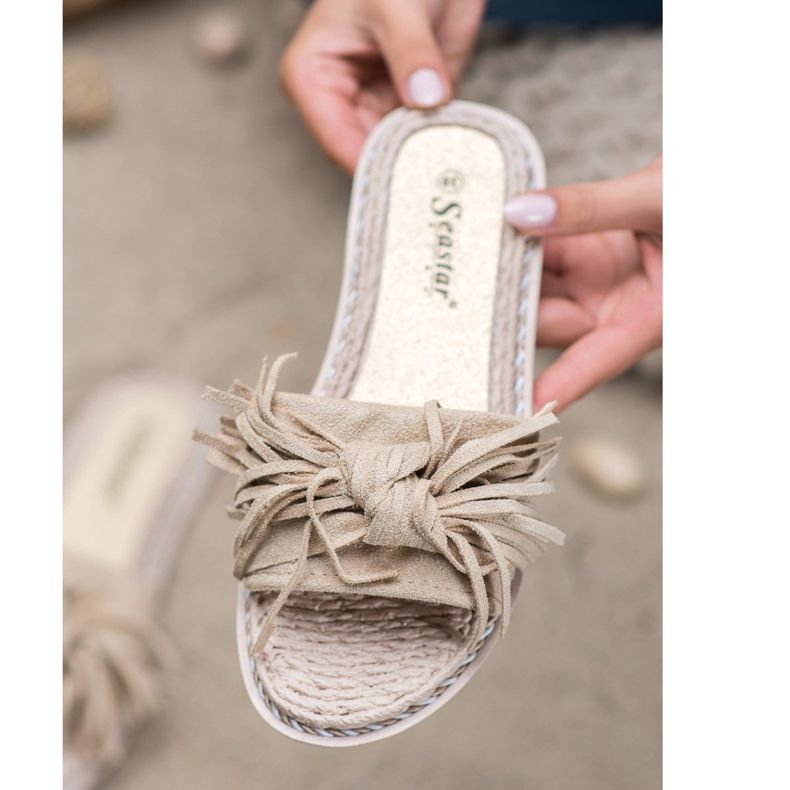 Seastar Kényelmes papucs szegéllyel bézs 1 Seastar Kényelmes papucs szegéllyel bézs 1