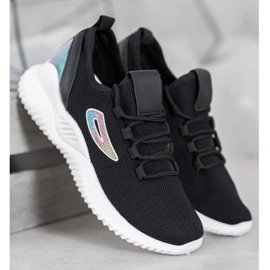 MCKEYLOR Cipők flitterekkel fekete 1