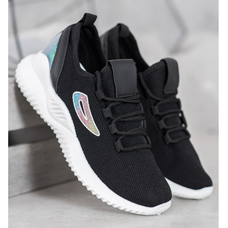 MCKEYLOR Cipők flitterekkel fekete 1