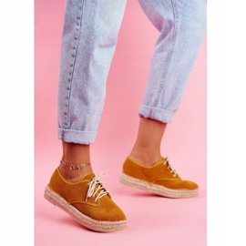 MSMG Női espadrilles sárga Sonya lenvászon platformon 1