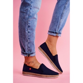 Női Espadrilles Big Star Slip-on Navy Blue FF276036 sötétkék 1 Női Espadrilles Big Star Slip-on Navy Blue FF276036 sötétkék 1