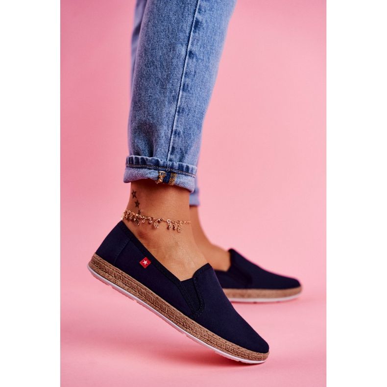 Női Espadrilles Big Star Slip-on Navy Blue FF276036 sötétkék 2 Női Espadrilles Big Star Slip-on Navy Blue FF276036 sötétkék 2