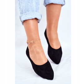 PS1 Női öko-velúr balerinák Fekete Bellissima 2